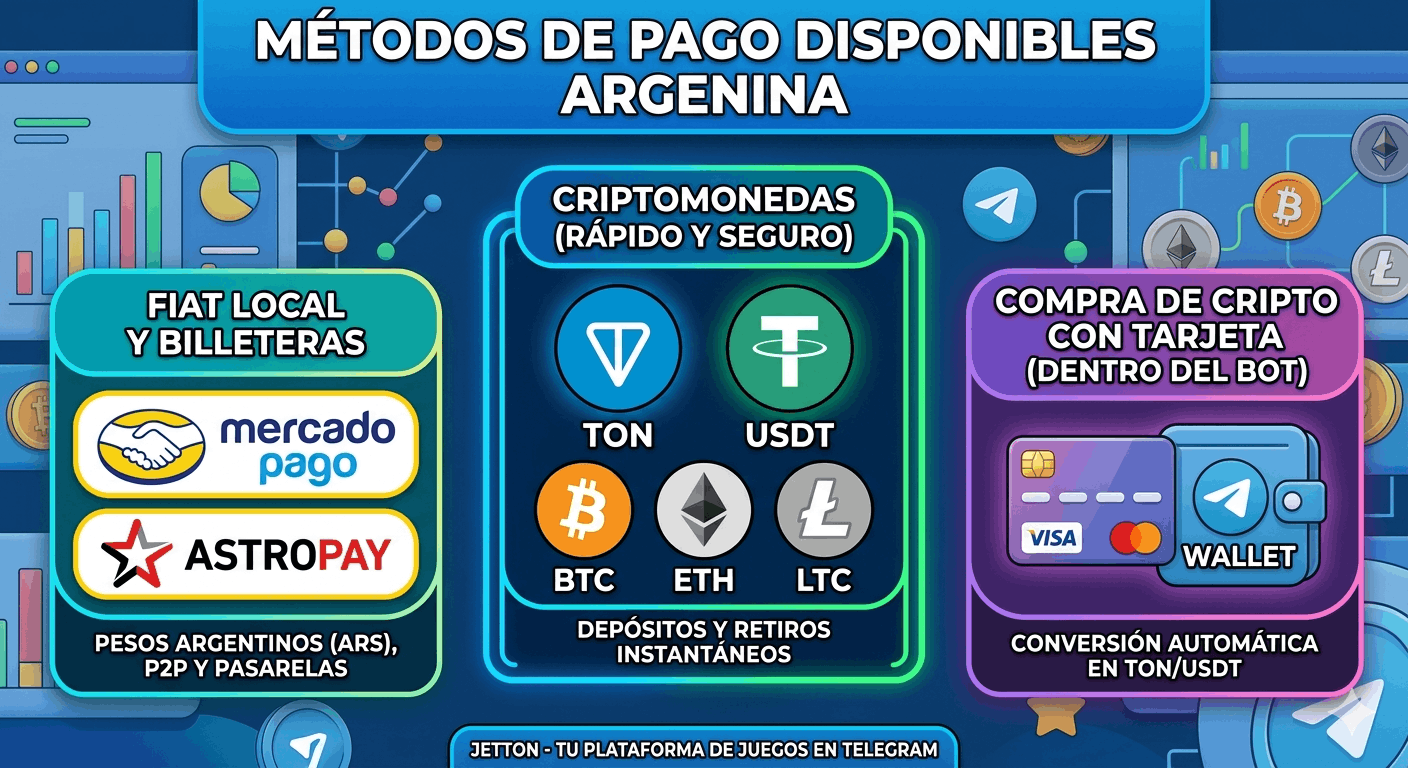 Métodos de pago en Aguero Juegos — Mercado Pago, Visa, MasterCard, Bitcoin, transferencia bancaria Argentina